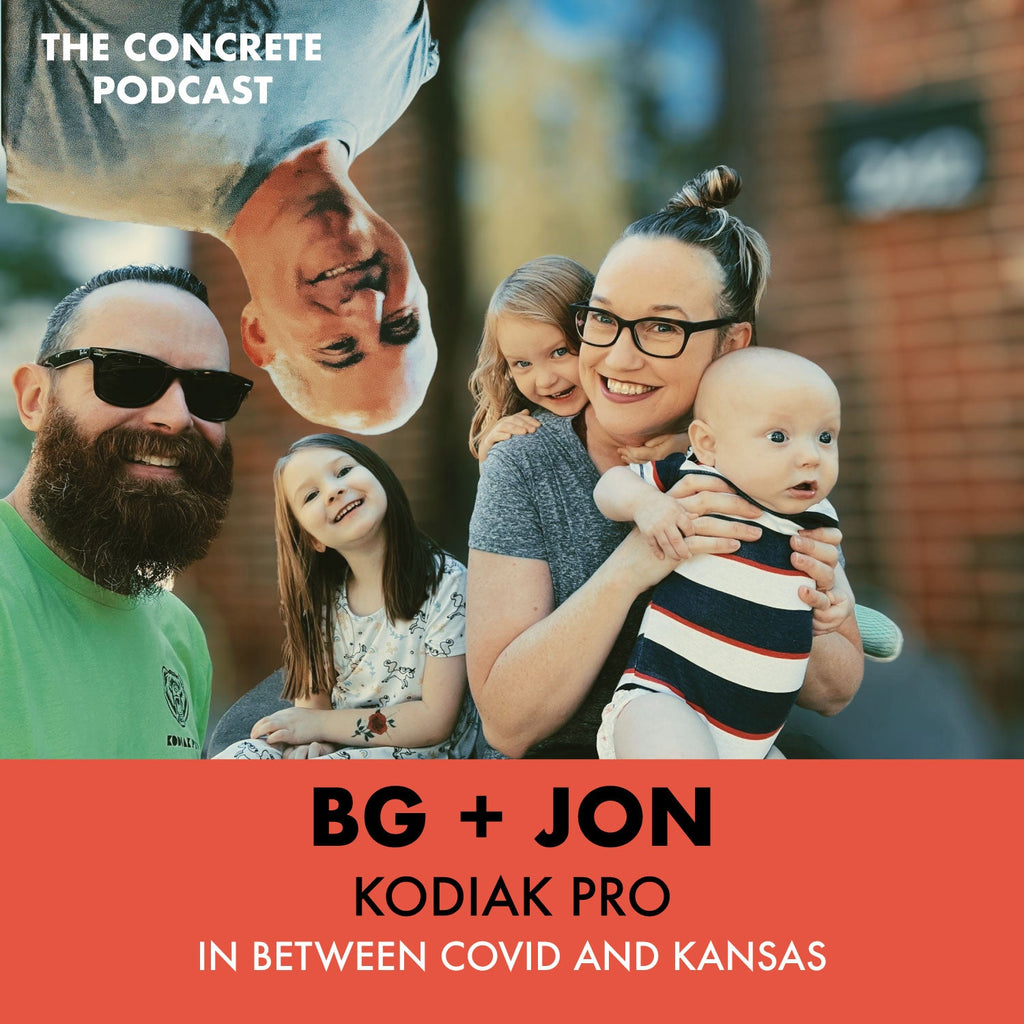 Jon and BG of Kodiak Pro discussing the importance of fundamental techniques in concrete craftsmanship.