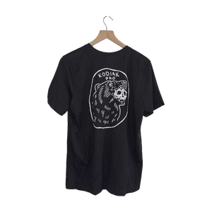 Back of the Kodiak Pro Concrete Lasts Forever You Won't t-shirt, on a hanger